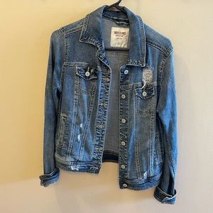 Distressed Soft Denim Jacket from Target (Mossimo Supply Co). Size Small.